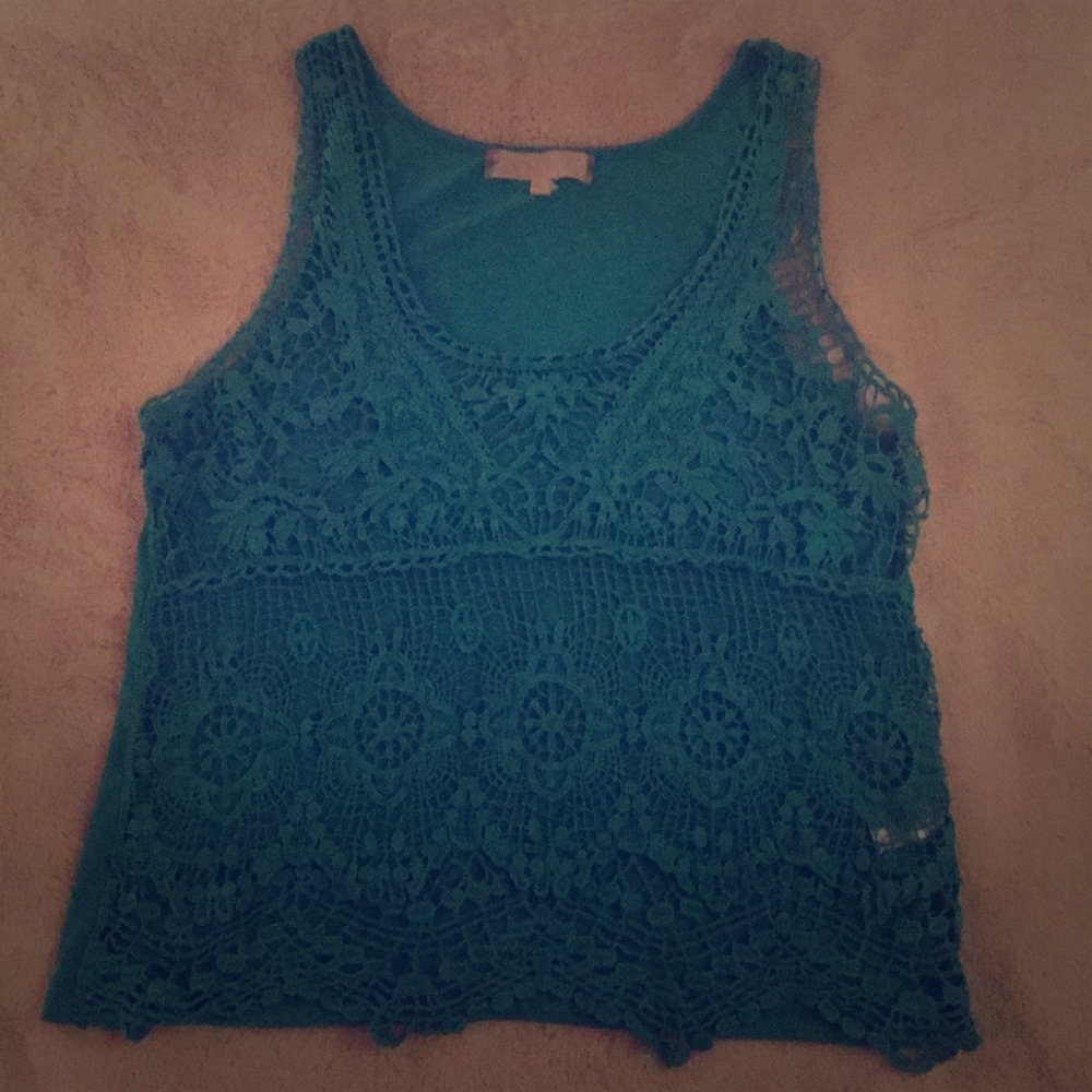 Mint Green Lace TankTop Amazing Condition!